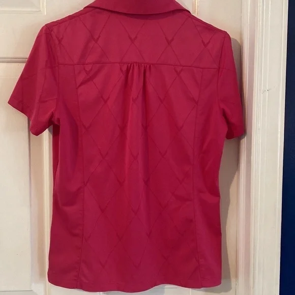 Women’s Pink Callaway Polyester & Spandex Short Sleeve Golf Top Size Medium - Picture 9 of 9